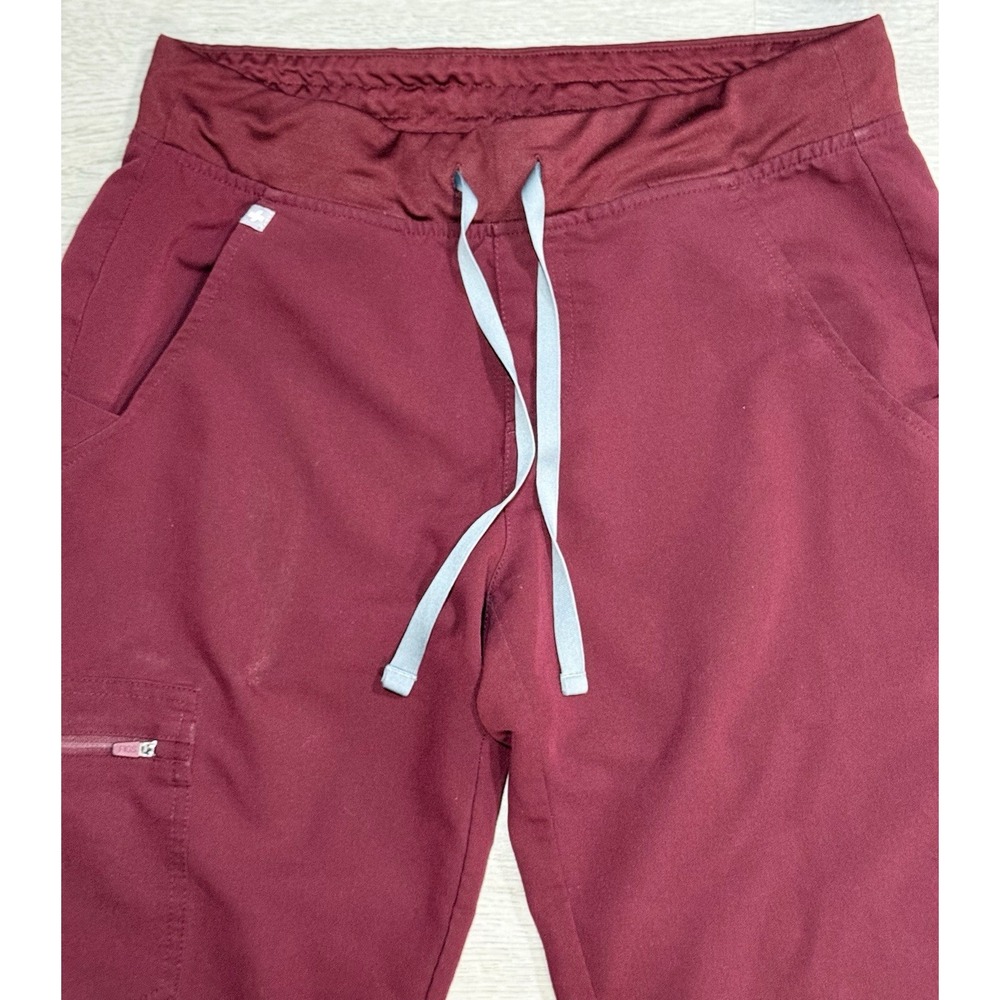 Figs Zamora Jogger Scrub Pants Women's Small Maroon High-Rise Technical Medical - Picture 2 of 9